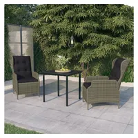 VidaXL Garten-Essgruppe 3-tlg. Braun