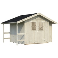 Palmako Marcus Holz-Gartenhaus Natur Satteldach Unbehandelt 384 cm x