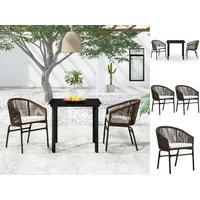 VidaXL Garten-Essgruppe 3-tlg. Braun