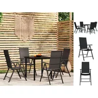 VidaXL Garten-Essgruppe 5-tlg. Schwarz