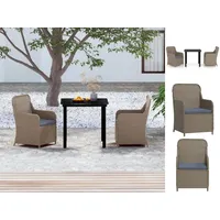 VidaXL Garten-Essgruppe 3-tlg. Braun