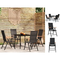 VidaXL Garten-Essgruppe 5-tlg. Schwarz