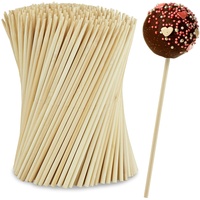 Relaxdays Cake Pop Stiel, Bambus 400er Set