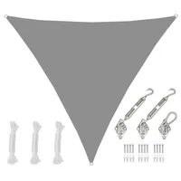AMANKA 3x3x3 Sonnensegel Dreieckig Wasserdicht - Sonnenschutz Segel Set