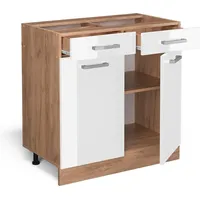 Vicco Küchenunterschrank R-Line 80 cm Goldkraft Bordeaux