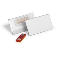 Durable Namensschild Magnet verdrehsicher, Packung à 25 Stück, transparent,