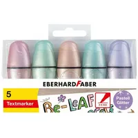 Eberhard Faber Glitzer pastell Mini Textmarker farbsortiert, 5 St.