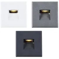 ISOLED Cover Aluminium eckig 3 silbergrau für Wandeinbauleuchte Sys-Wall68