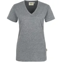 Hakro Damen V-Shirt Classic grau meliert, S