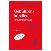 C.H. Beck Verlag Gebührentabellen für Rechtsanwälte