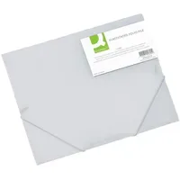 Q-Connect Eckspanner A4 PP mit Einschlagklappen transparent