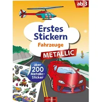 ArsEdition Erstes Stickern Metallic – Fahrzeuge: