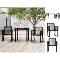 VidaXL Garten-Essgruppe 3-tlg. Schwarz