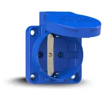 PCE Schutzkontakt-Anbausteckdose Blau