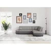 DOMO collection Ecksofa DOMO COLLECTION "Moric L-Form", grau (grau,