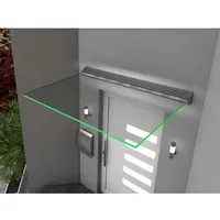 Gutta LED Echtglasvordach 160 x 100 cm klar