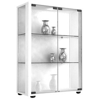 VCM my home Sintalo Vitrine weiß 2 Fachböden mit