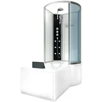 AcquaVapore Kombination Badewanne Dusche K50-L02 Duschtempel 170x100 cm