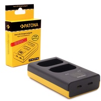 PATONA Dual LCD USB Ladegerät für Panasonic DMW-BLK22