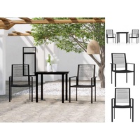 VidaXL Garten-Essgruppe 3-tlg. Schwarz