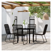 VidaXL Garten-Essgruppe 5-tlg. Schwarz