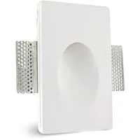 ISOLED Gips-Wand-Einbauleuchte, viereckig, GU4/MR11, große Bauform