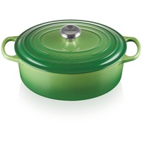 Le Creuset Signature Bräter 29 cm oval bamboo green