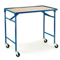 ROLLCART Faltbarer Tischwagen 1000x600mm Ladefläche mit Buchedekor