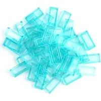 LEGO 1x2 Fliesen transparent Hellblau - 500 Stueck -