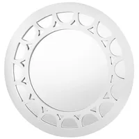 Beliani Wandspiegel rund Silber