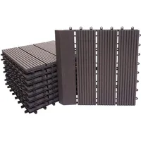 Mendler WPC Bodenfliese Rhone 30 x 30 cm schwarz