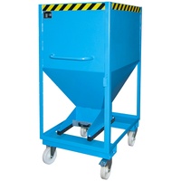 Bauer Südlohn Silobehälter SRE-D 600, lackiert, Lichtblau