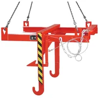 Bauer Südlohn Kipptraverse für Baustoffbehälter BBT, lackiert, Feuerrot