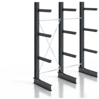 Stier Kragarmregal schraubbar einseitig 2 Felder mit 3 Ebenen