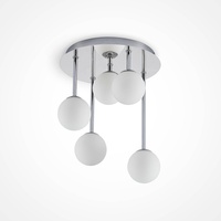 LINDBY Chrissy 5 Deckenleuchte Ø25 Opal/Chrome
