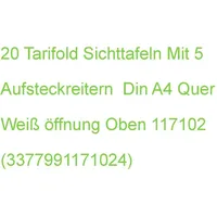 Tarifold 20 tarifold Sichttafeln mit 5 Aufsteckreitern DIN A4