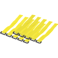 Logilink Kabelbinder mit Klettverschluss (10-er Pack) Gelb