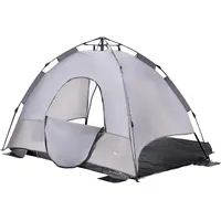 [en.casa] Strandmuschel Mullsjö Pop Up Strandzelt 215x135x140cm Dunkelgrau /