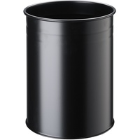 Durable Papierkorb Metall rund, 15 Liter, Designlinie, schwarz,