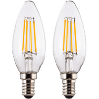 Xavax LED-Filament E14, 470lm ersetzt 40W, Kerzenlampe, Warmweiß Klar,