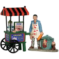Lemax - Zombie Brains Foodcart - Set of 2