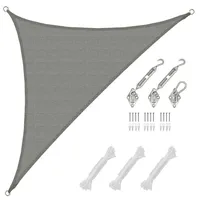 AMANKA 3,6x3,6x5,1 Sonnensegel Dreieckig Atmungsaktiv - Dreieck Segel mit