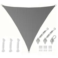 AMANKA 3x3x3 UV Sonnensegel Dreieckig Atmungsaktiv - Sonnenschutz Segel
