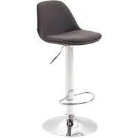 CLP Barhocker Kiel Stoff chrom/dunkelgrau