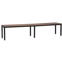 Gürkan Garderobenbank 107241 schwarz, buche Holz 200,0 cm