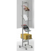 Kerkmann Prospektregal Ecoline silber DIN A4 4 Fächer