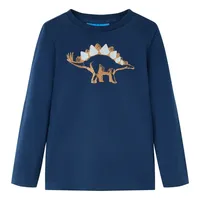 VidaXL Kinder-Langarmshirt Marineblau 104 - Blau