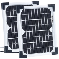 Revolt 2er-Set mobile Solarpanele mit monokristalliner Solarzelle 5 W