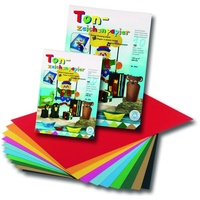 Folia Tonzeichenpapierblock 130 g/qm A4 20 Blatt farbig sortiert