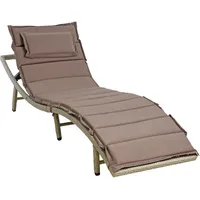 Estexo Sonnenliege Strandliege Freizeitliege Relaxliege Beige